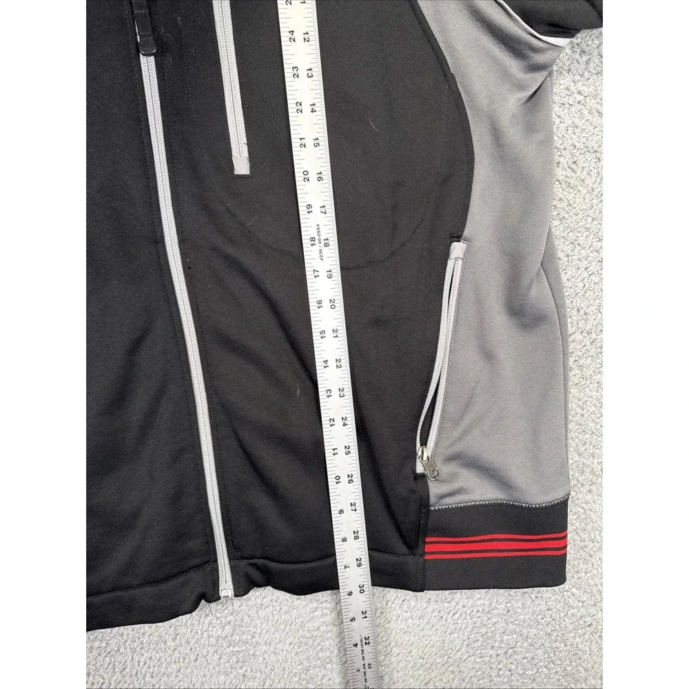 The North Face Full Zip Track Jacket Mens XL Apex Bionic 3 Black Red Steep Tech‎